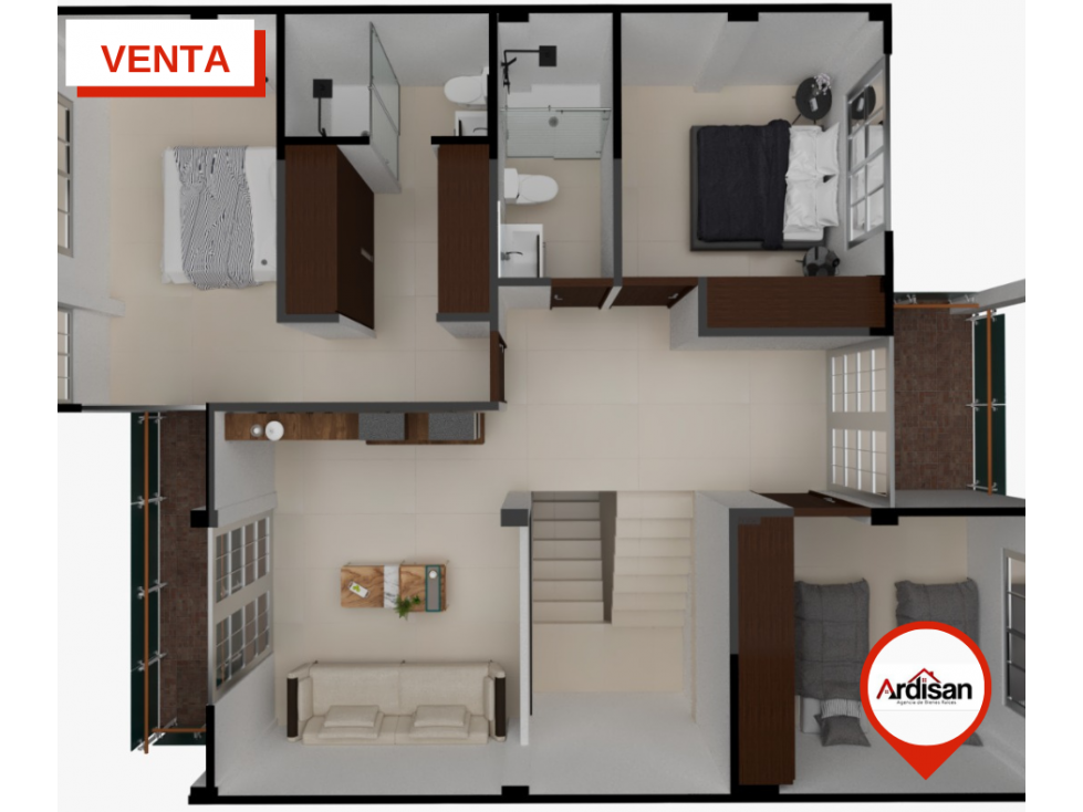 CASAS DE DOS PISOS SOBRE PLANOS EN CONJUNTO CERRADO - 4