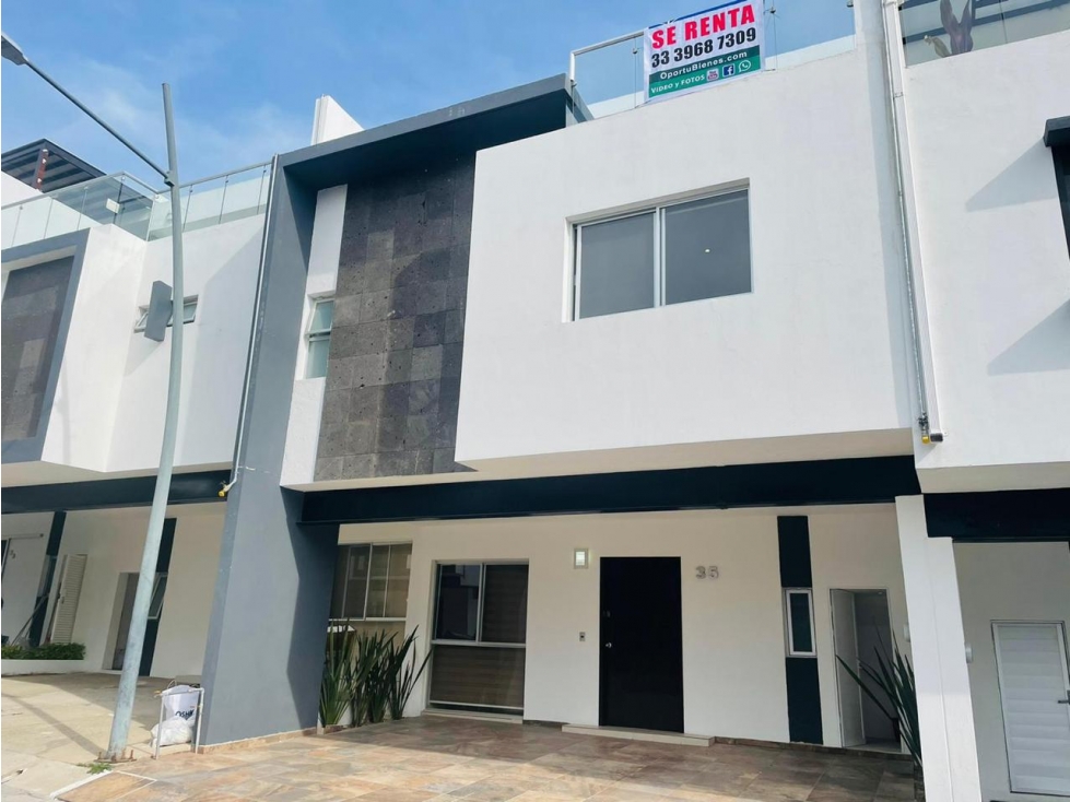 Casa 35 en renta con roof garden por la cima de zapopan