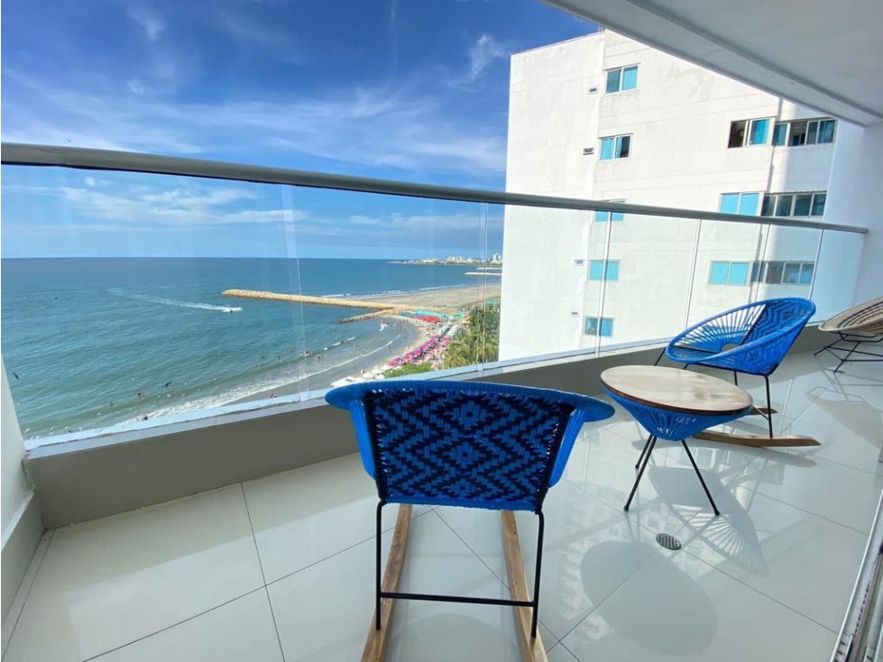 HERMOSO APARTAMENTO EN VENTA BOCAGRANDE PRIMERA LINEA DEL MAR