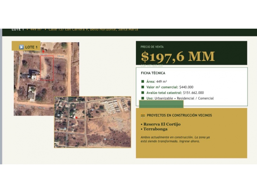 Se vende lote en Aeromar , Santa Marta , Colombia — foto 4