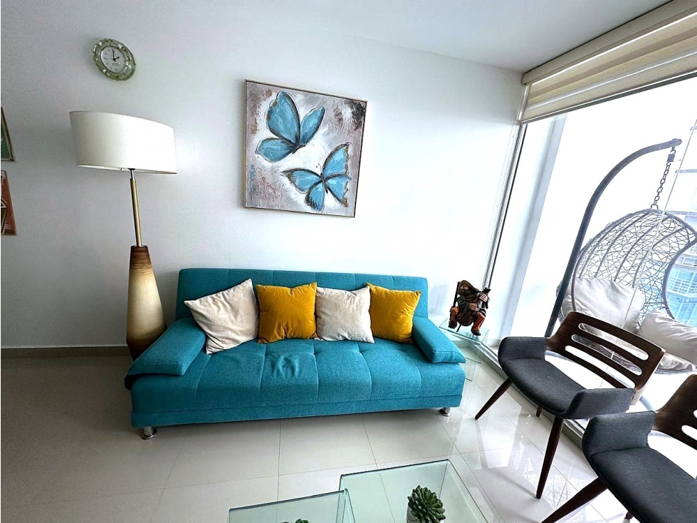 99mil Venta Depto. amoblado Tonsupa, vista panorámica, playa a 50m - 1