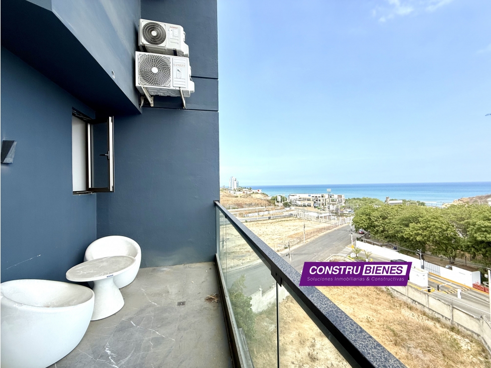 Loft amoblado vista al mar en Barbasquillo, Edif. Diamante, Manta — foto 5