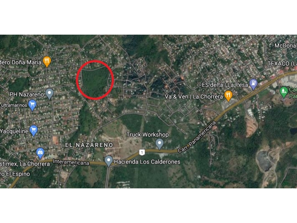 Se Vende Terreno en Chorrera Nazareno L.T