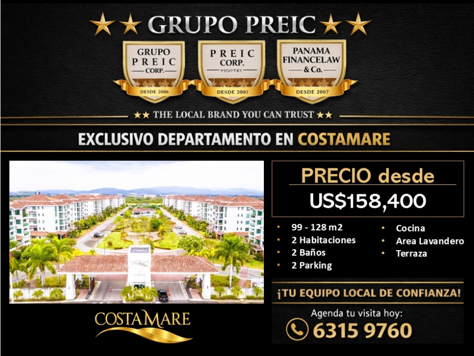 VENTA DE APARTAMENTO DE 99 m2. RESIDENCIAL COSTAMARE