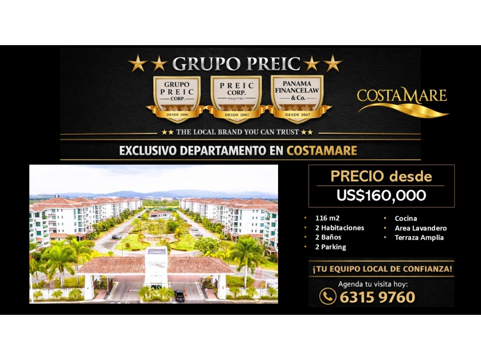 VENTA APARTAMENTO DE 116 M2 RESIDENCIAL COSTAMARE