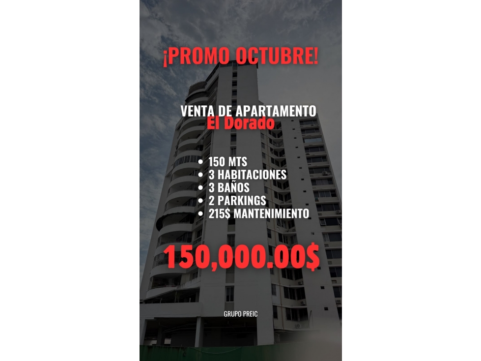 OPORTUNIDAD! VENTA DE APARTAMENTO EL DORADO
