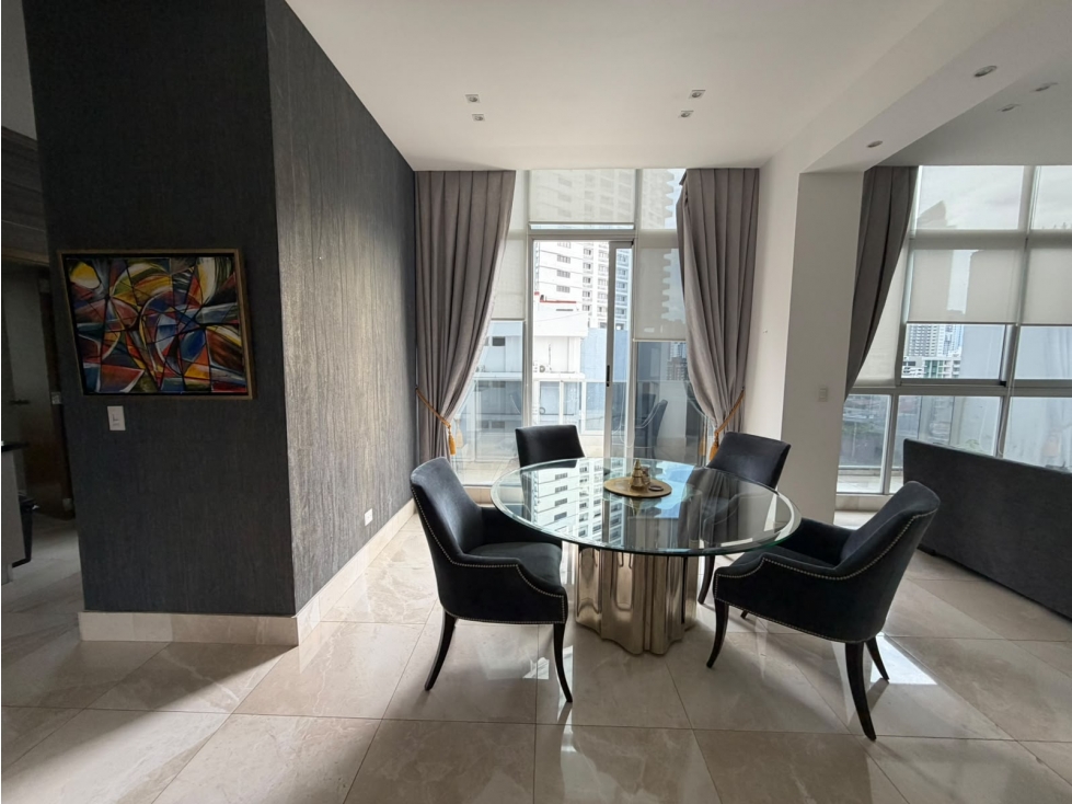 Amoblado alquiler PH Park City, Obarrio 133 m² | $1,490