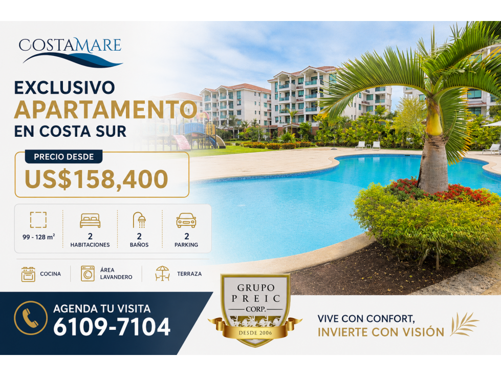 Apartamento en Venta Costa Sur | PH Costamare | CT