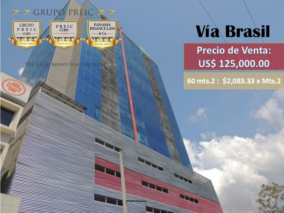 VENTA DE OFICINA EN VÍA BRASIL PH BRAZIL 507 CIUDAD DE PANAMA
