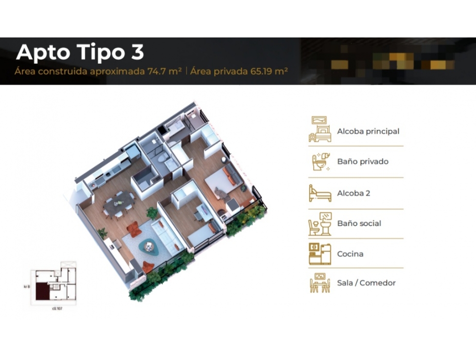 VENDO APARTAMENTO 2 ALCOBAS SANTANA, BOGOTÁ D.C. — foto 4