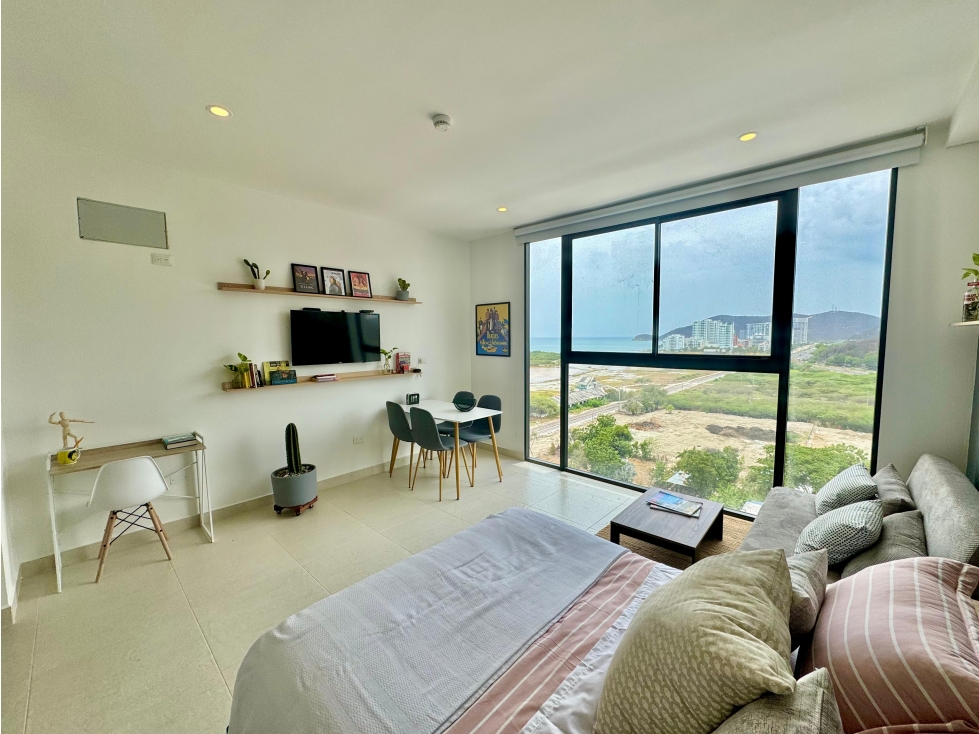 Apartamento con vista lateral al mar en Pozos Colorados Santa Marta