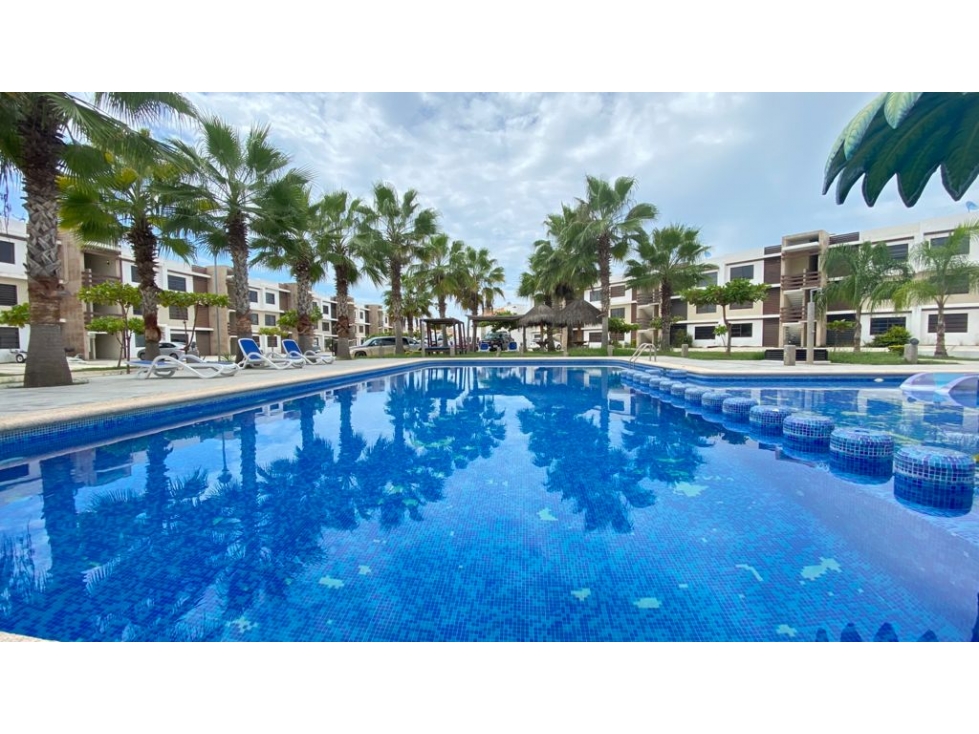 DEPARTAMENTO EN RENTA EN MAZATLÁN, 2 RECS, PLANTA BAJA, ALBERCA COMÚN
