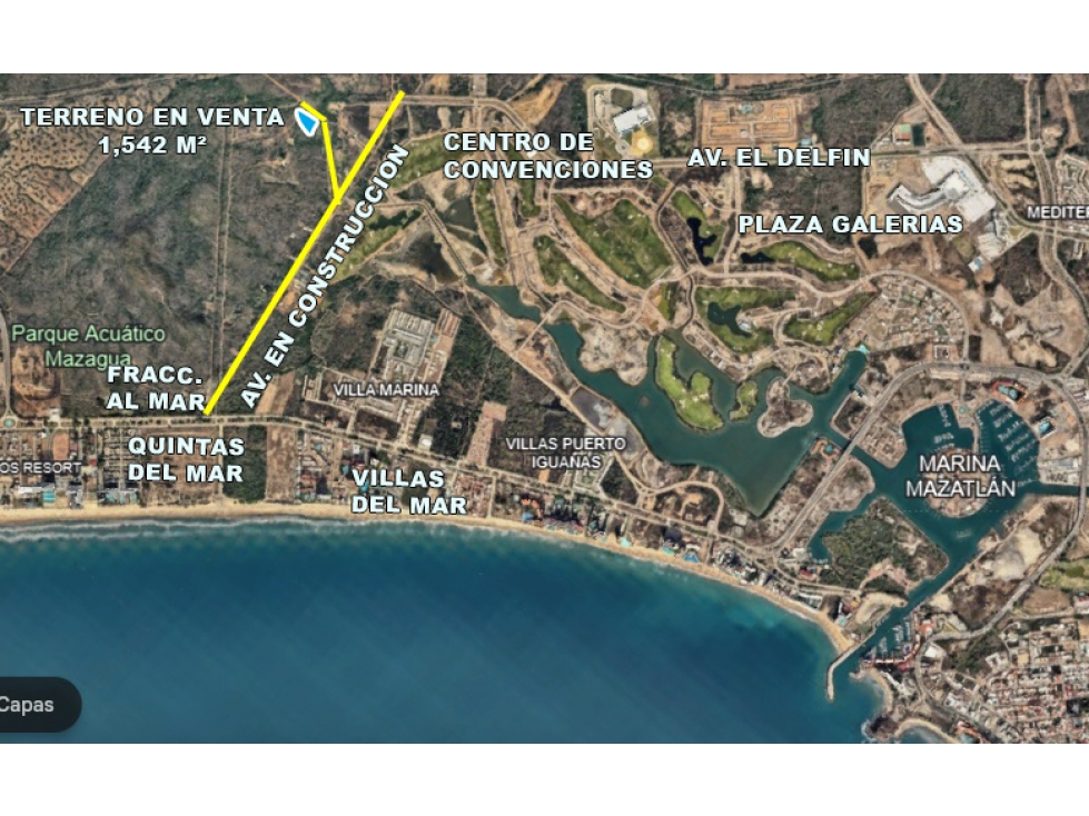 Terreno habitacional en venta en Mazatlán