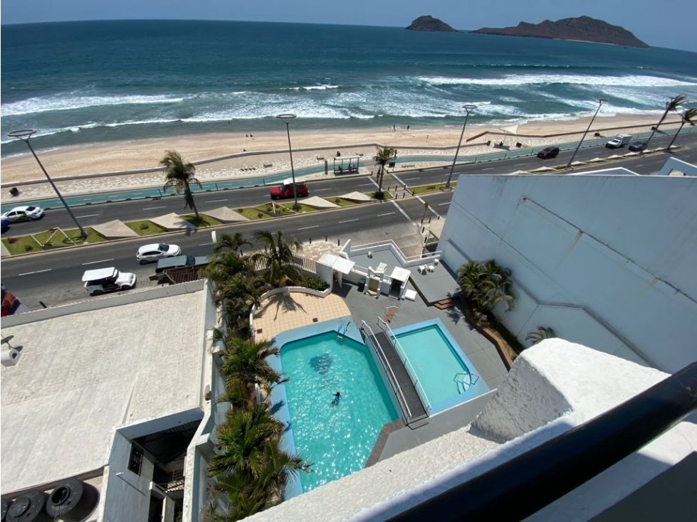 Rento depto. Frente al mar en Mazatlán 3 Recs alberca común