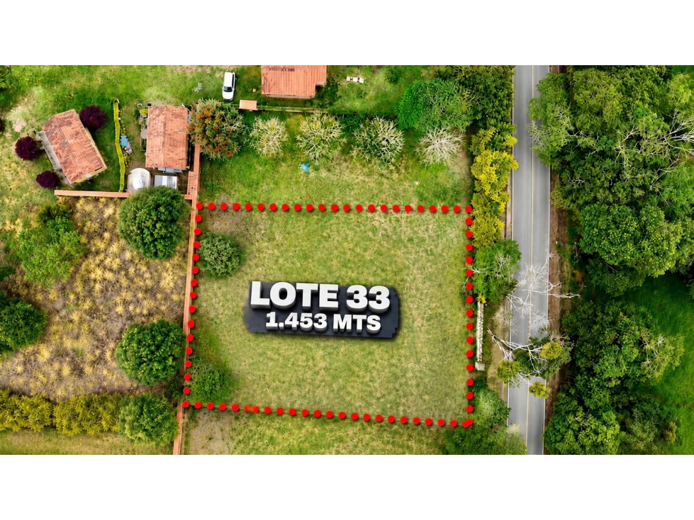 Lote sobre la vía principal, fácil acceso. LOTE 33 - 1