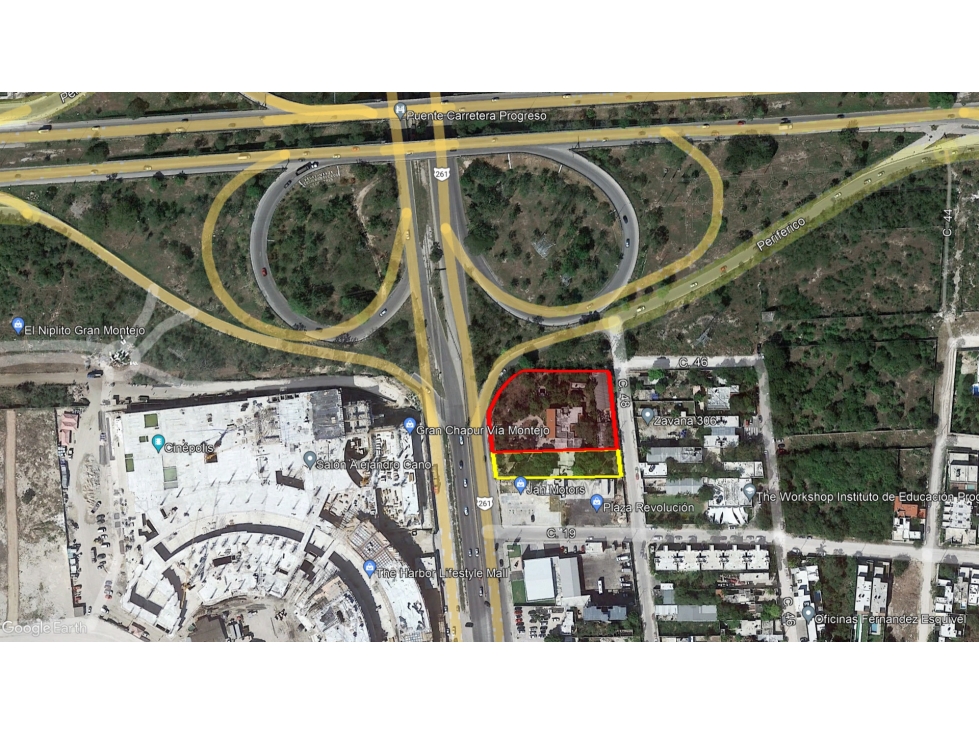 Venta de Terreno frente a The Harbor, sobre carretera a Progreso