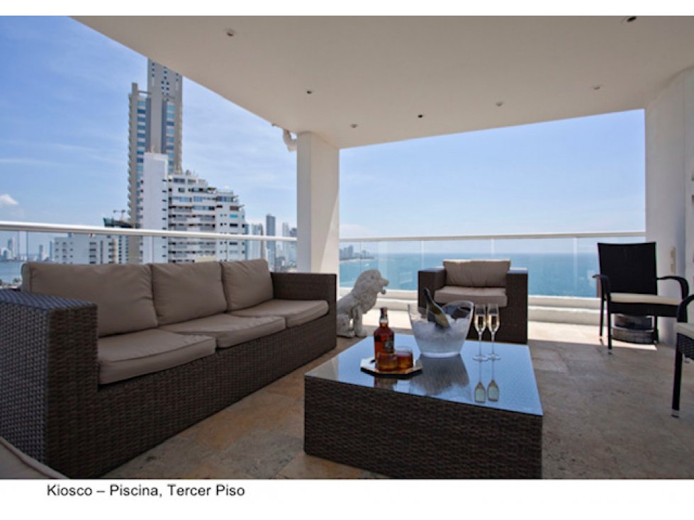 SE VENDE PENTHOUSE, PISCINA PRIVADA, BOCAGRANDE, CARTAGENA DE INDIAS