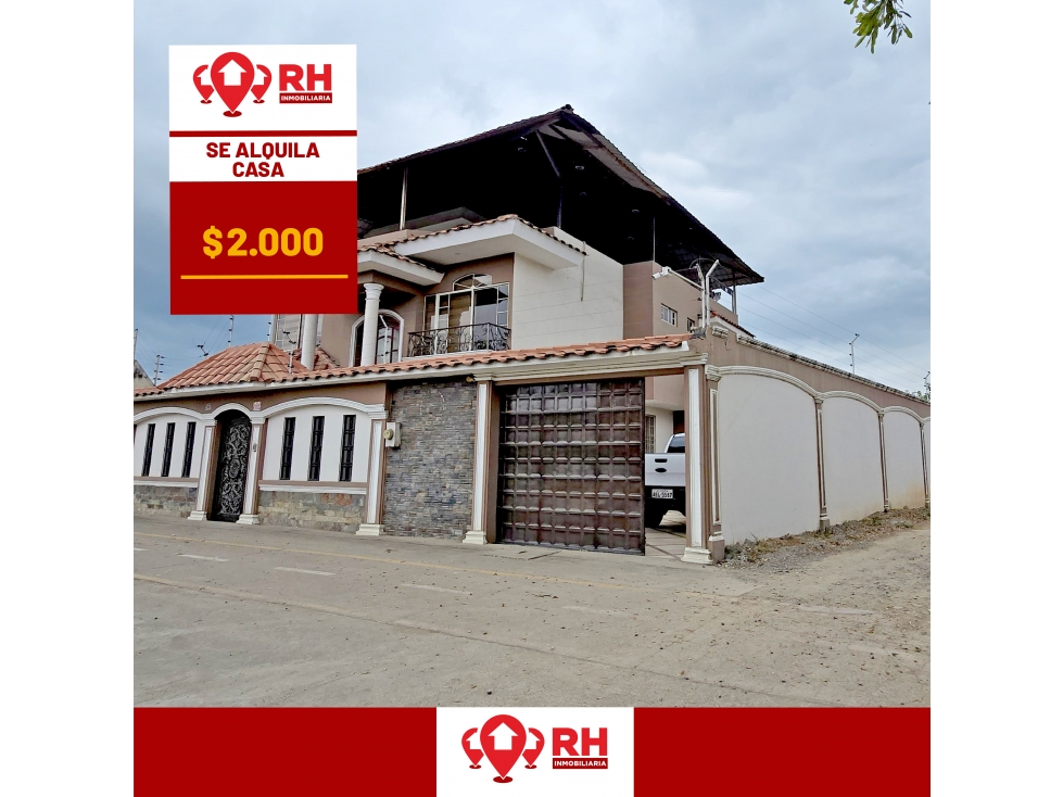 CASA AMOBLADA EN ALQUILER FRENTE A LAS CRUCITAS, MACHALA