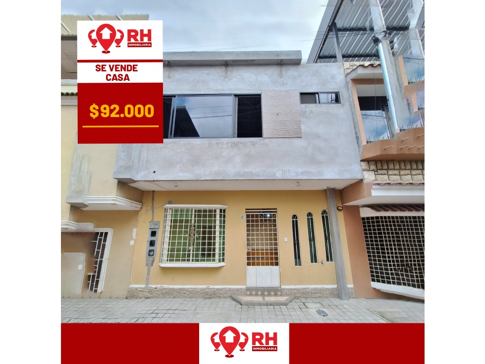 CASA EN VENTA EN LA CDLA. GRAL AUDEZ PESANTEZ, MACHALA - 1