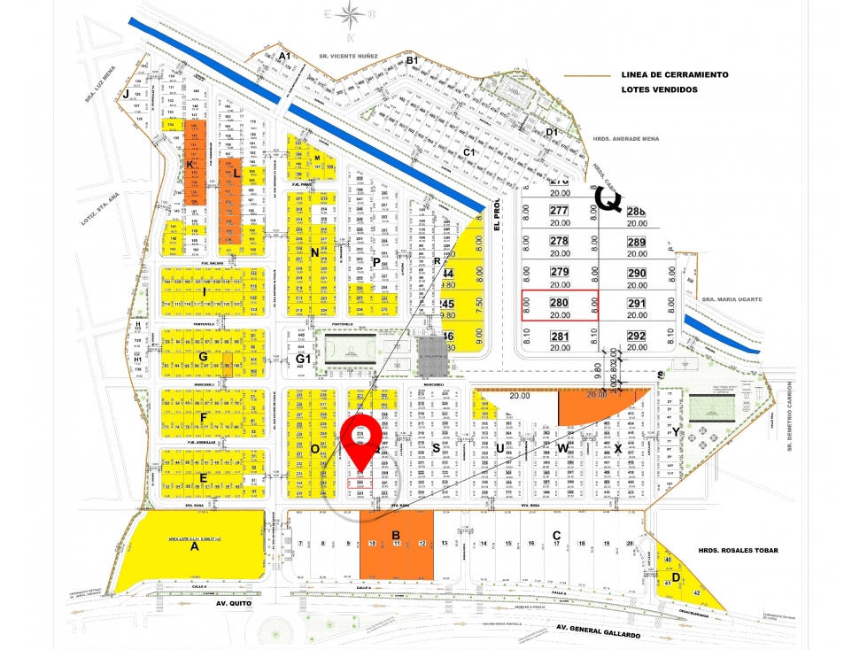 TERRENO EN VENTA EN URBANIZACIÓN ZHARA LOTE #279 Mz Q, PASAJE - 2