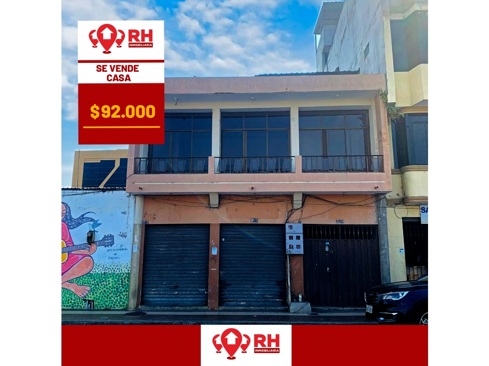 CASA EN VENTA EN LA CALLE SUCRE, MACHALA