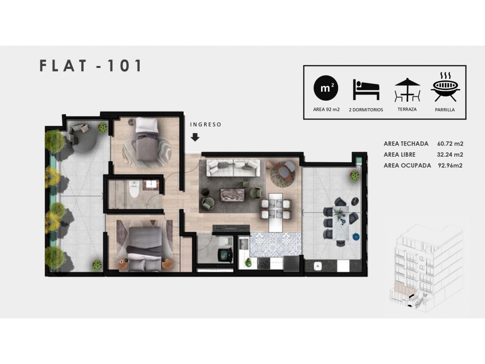 VENTA DE FLAT 1º PISO ENTRE LINCE Y SAN ISIDRO INCLUYE ESTACIONAMIENTO - 6
