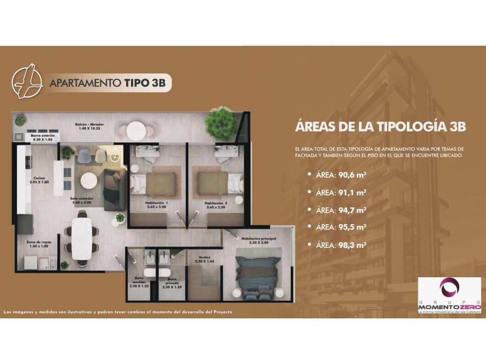 VENTA APARTAMENTOS EXCLUSIVOS AV. SUR PEREIRA — foto 3