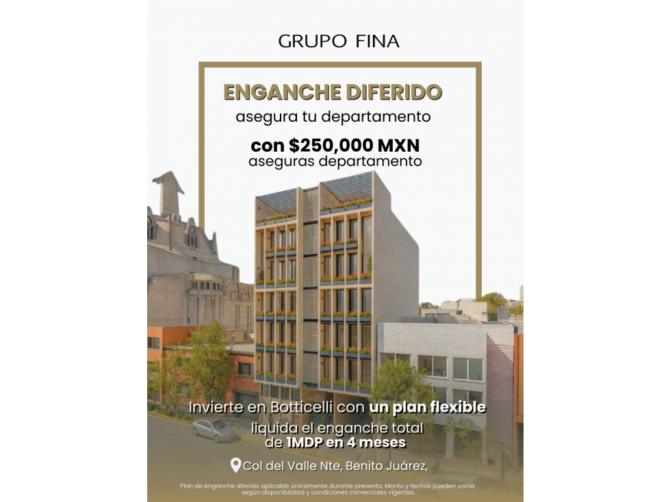DESARROLLO HABITACIONAL BOTTICELLI COL. DEL VALLE NORTE BENITO JUAREZ — foto 3