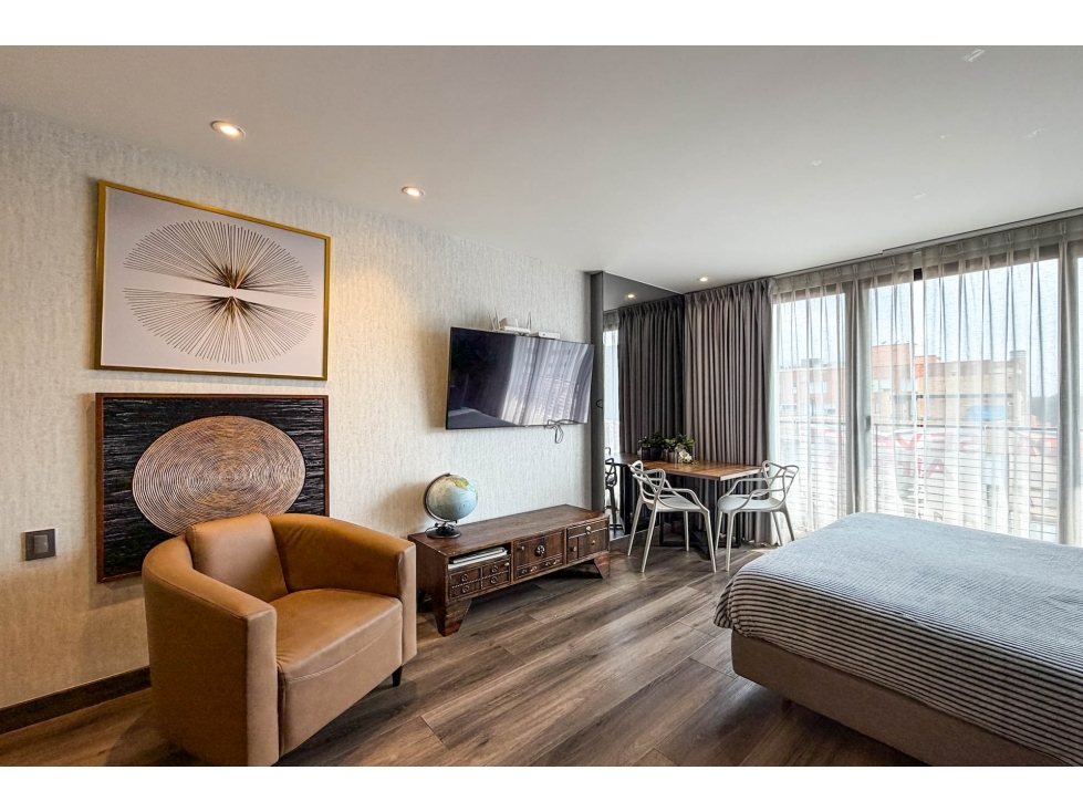 Apartaestudio moderno en venta o arriendo amoblado en Chicó — foto 3