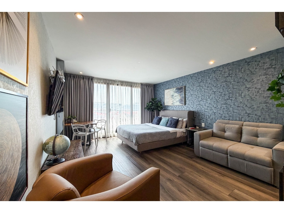 Apartaestudio moderno en venta o arriendo amoblado en Chicó