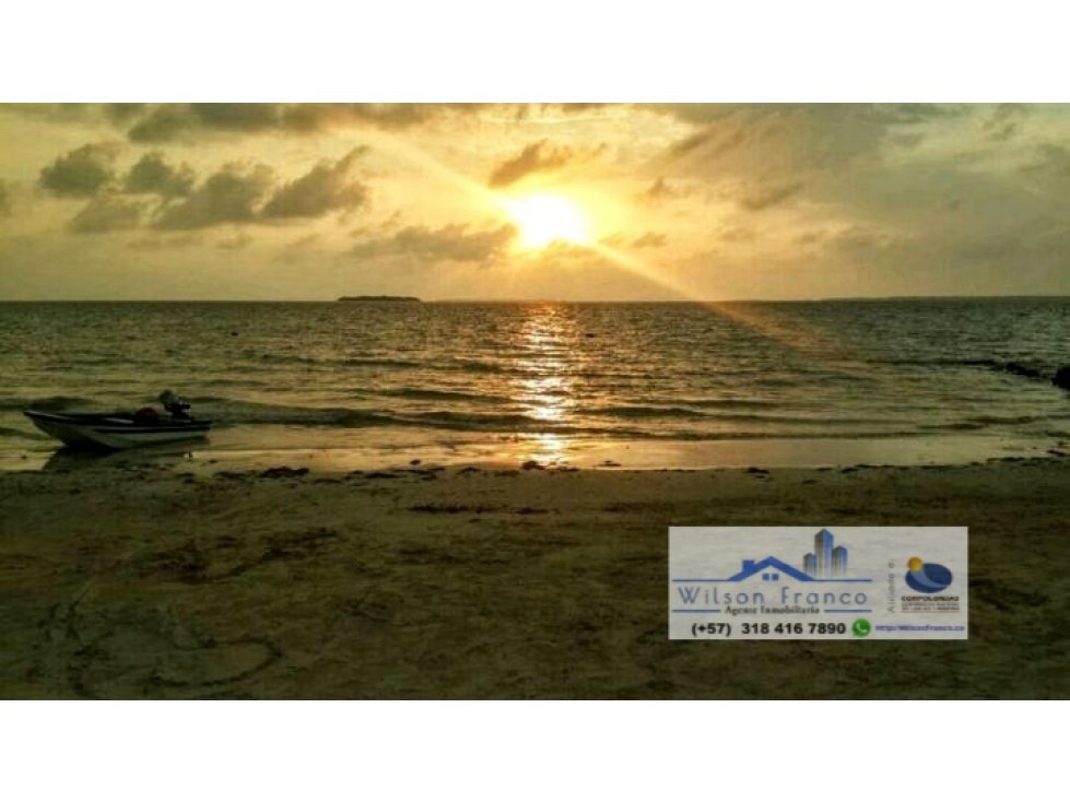 Casa de Playa En Venta, Frente Al Mar, Isla Barú, Cartagena