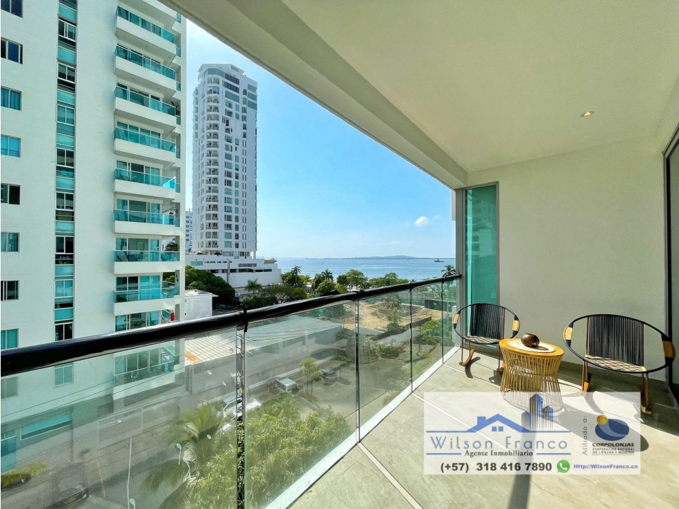 Apartamento en venta, Castillogrande, vista al mar, Cartagena