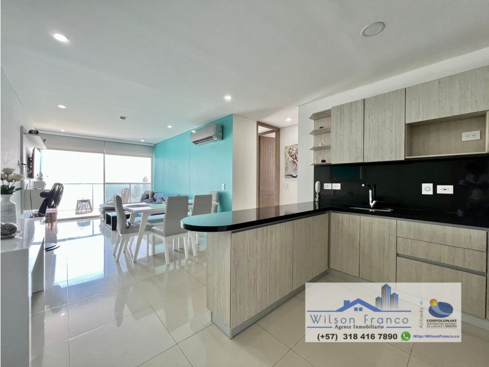 Apartamento En Venta, amoblado, Bocagrande, vista a la Bahía Cartagena — foto 3