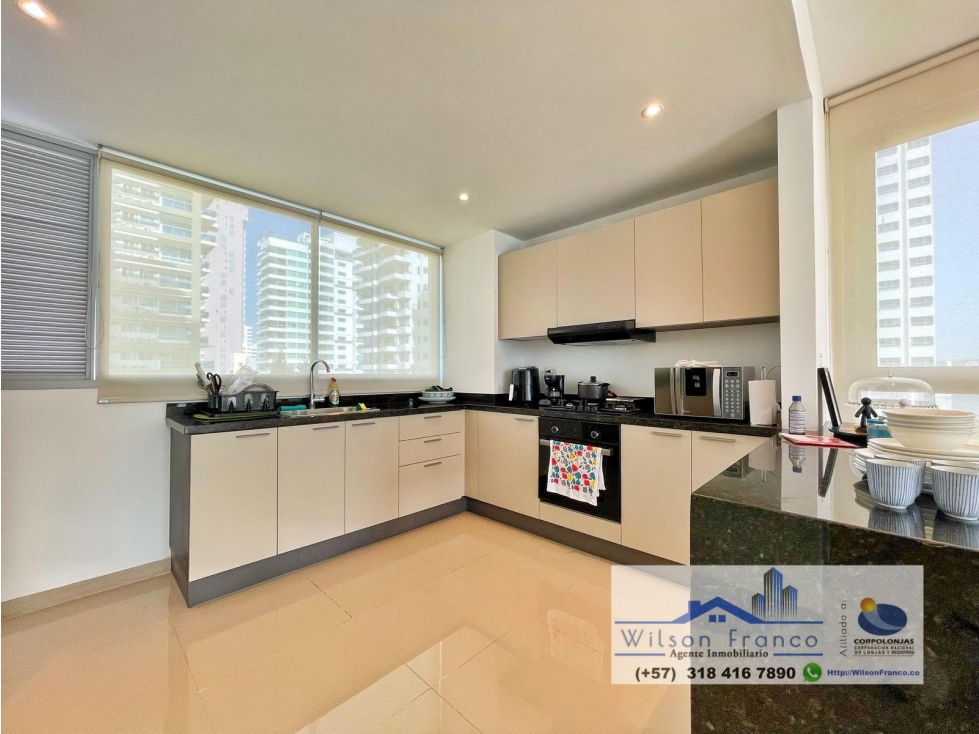 Apartamento en venta, Castillogrande, vista al mar, Cartagena — foto 2