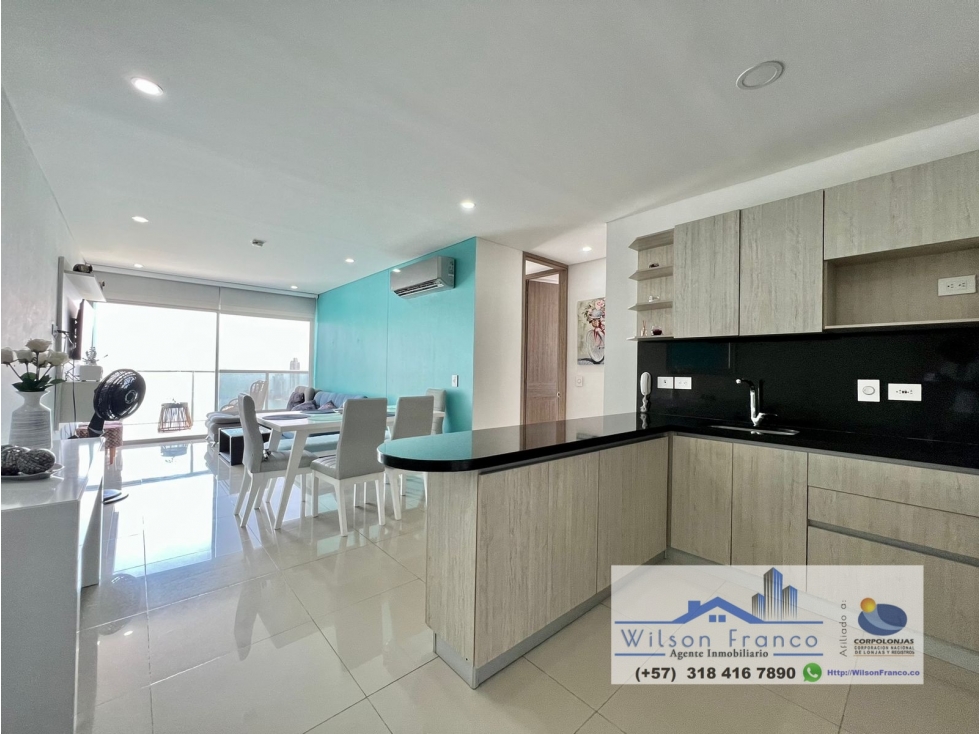 Apartamento En Venta, amoblado, Bocagrande, vista a la Bahía Cartagena — foto 4