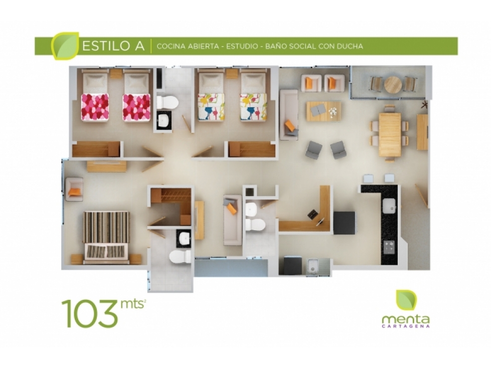 Apartamento En Venta, Edificio Menta, Urb. La Concepción, Cartagena — foto 2