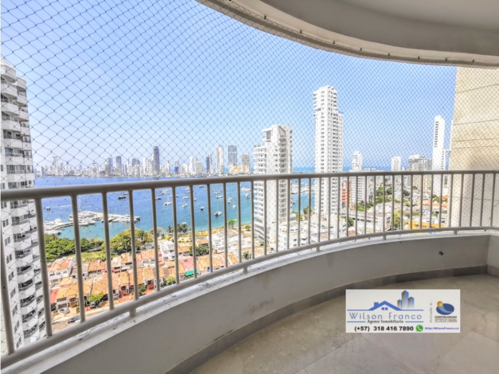 Apartamento en Venta, Condominio, Vista Bahía, Manga, Cartagena
