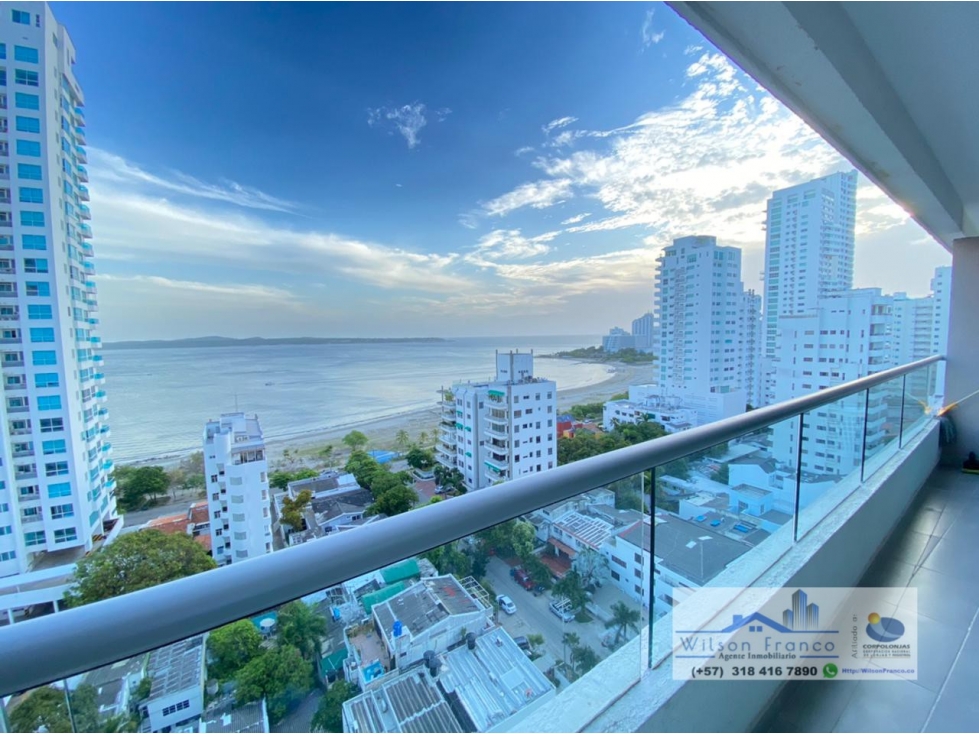 Apartamento Dúplex en venta, Castillogrande, vista al mar, Cartagena