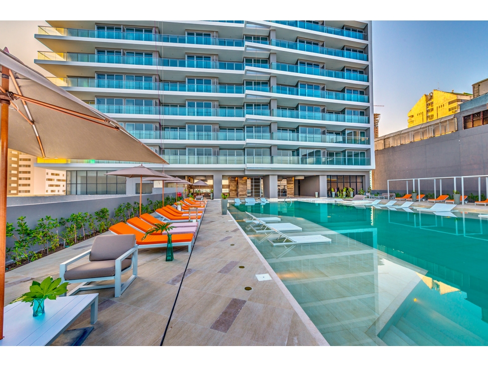Apartamento en venta, AMOBLADO, Bocagrande, frente al mar, Cartagena — foto 2
