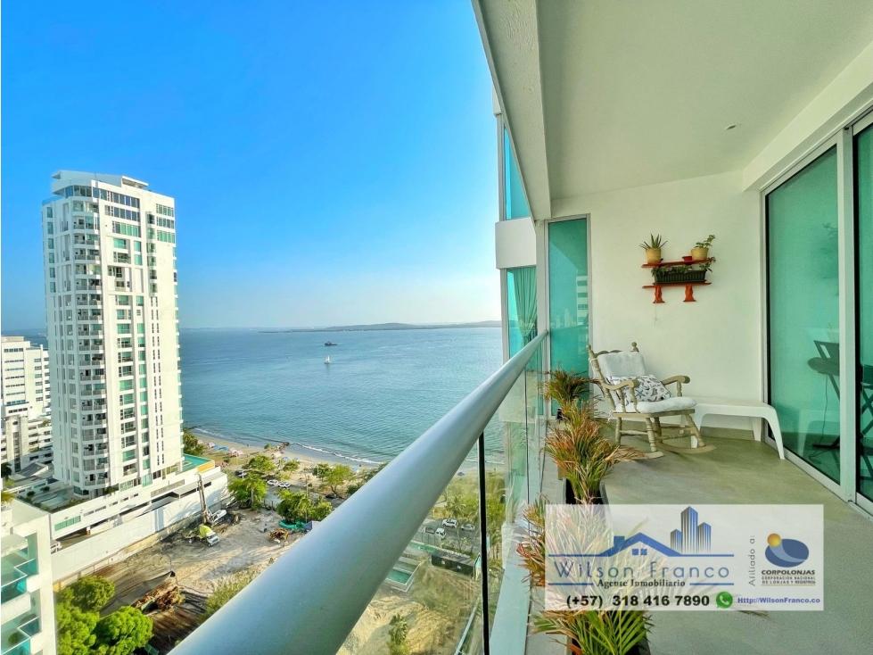 Apartamento en venta, Castillogrande, vista al mar, Cartagena
