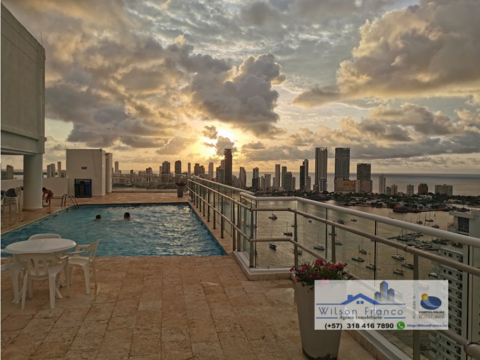 Apartamento En Venta, Vista Bahía, Manga, Cartagena