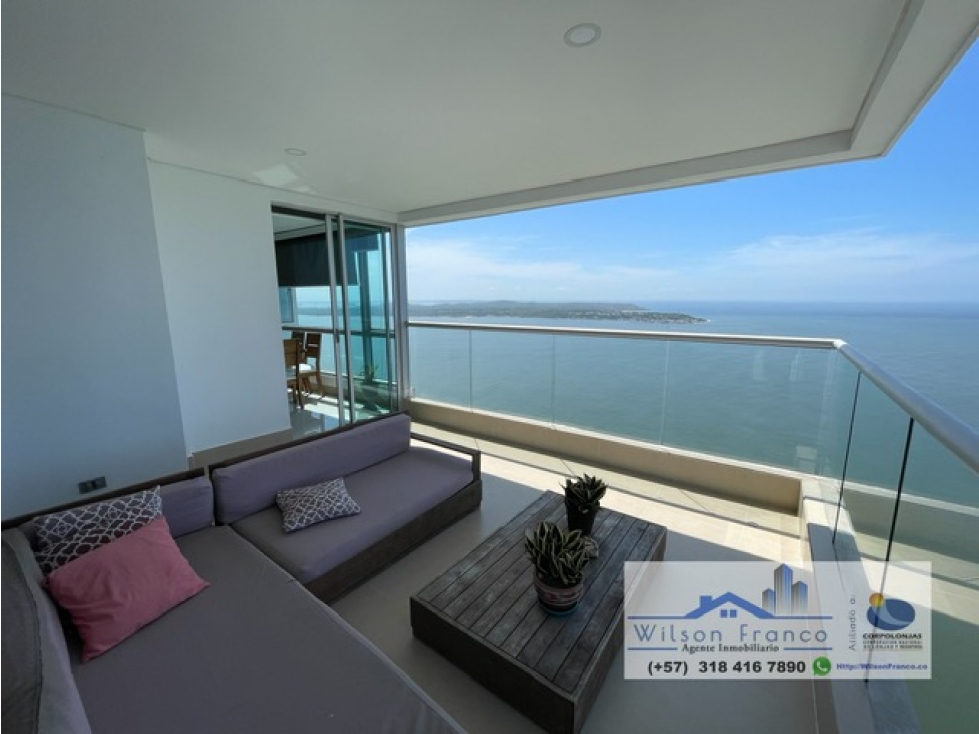Apartamento en venta, AMOBLADO, Palmetto, vista al mar, Cartagena — foto 3