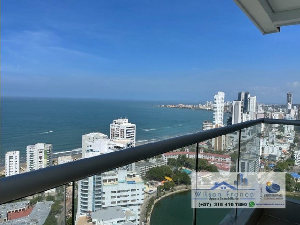 Apartamento en venta, AMOBLADO, Palmetto, vista al mar, Cartagena