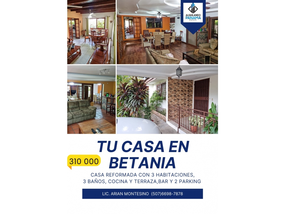 VENTA DE CASA EN BETANIA LOS ANGELES