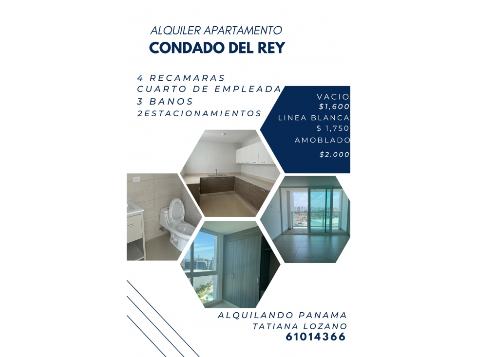ALQUILER APTO CONDADO DEL REY $ 1,600