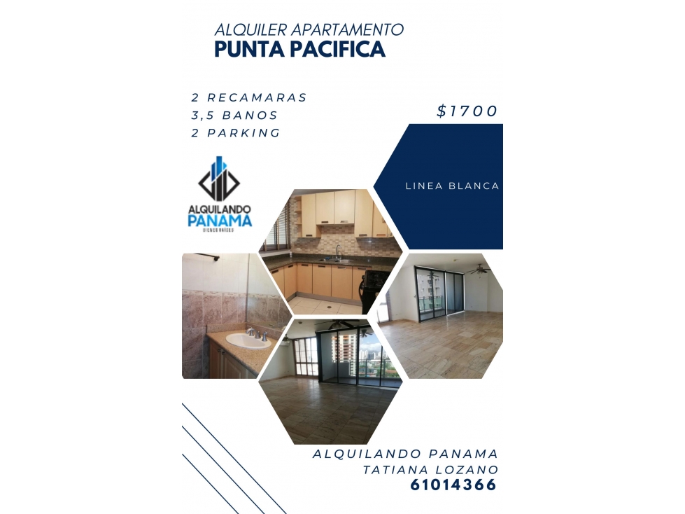 ALQUILER APTO COSTA PACIFICA $ 1600