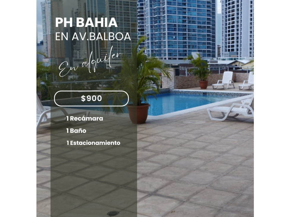 ALQUILO APARTAMENTO EN AV. BALBOA