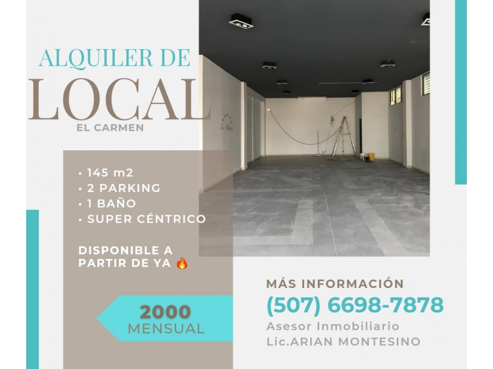 ALQUILER DE LOCAL EN EL CARMEN - 1