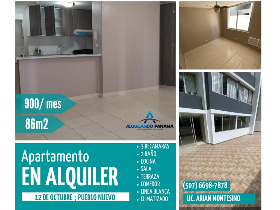 ALQUILER DE APARTAMENTO EN PUEBLO NUEVO - 1