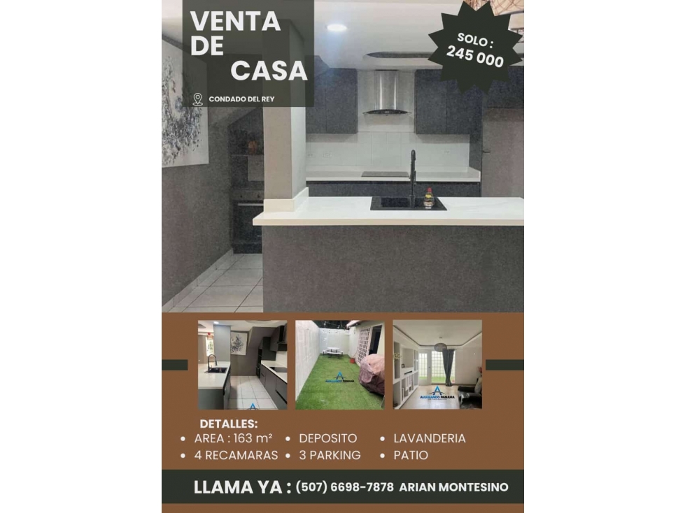 VENTA DE CASA EN CONDADO DEL REY